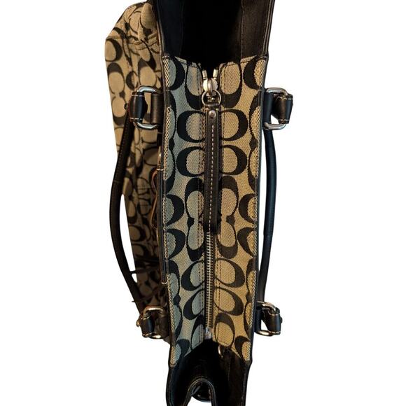 Coach Hampton Gray Canvas Tote Bag Authentic - Picture 9 of 10